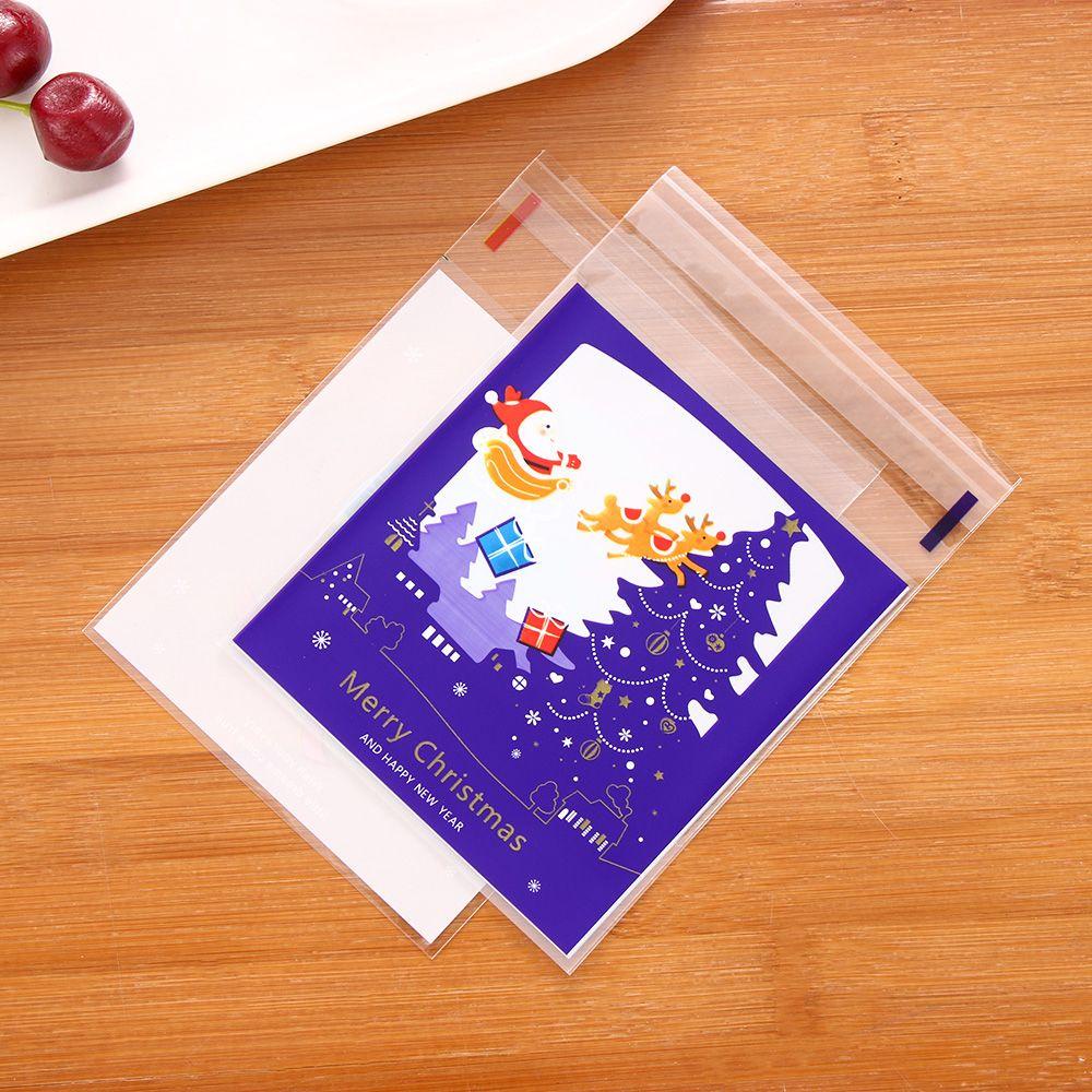 CONOPERY Set 100 Túi Đựng Bánh Quy Chủ Đề Giáng Sinh Dễ Thương