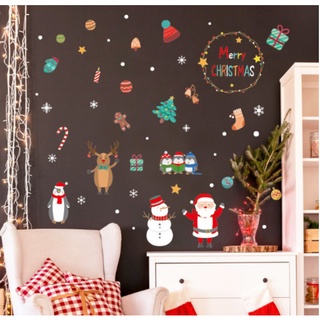 Decal Trang Trí Noel - Trang trí người tuyết , ông già noel , tuần lộc