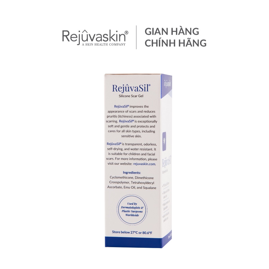 Gel Xóa Sẹo Lồi, sẹo Phì Đại REJUVASKIN Scar Rejuvasil 30ml