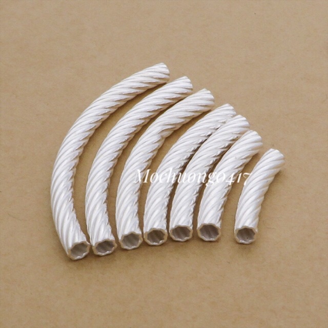✅ BÁN SỈ ✅ Charm ống bạc, ống xoắn hàng đẹp - Bạc xịn loại 1, PH089
