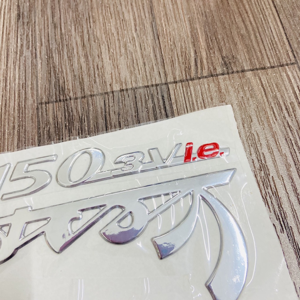 Bộ tem dán xe Vespa GTS 125 3Vie, Vespa GTS 150 3Vie chất liệu nhựa nổi cao cấp sáng bóng