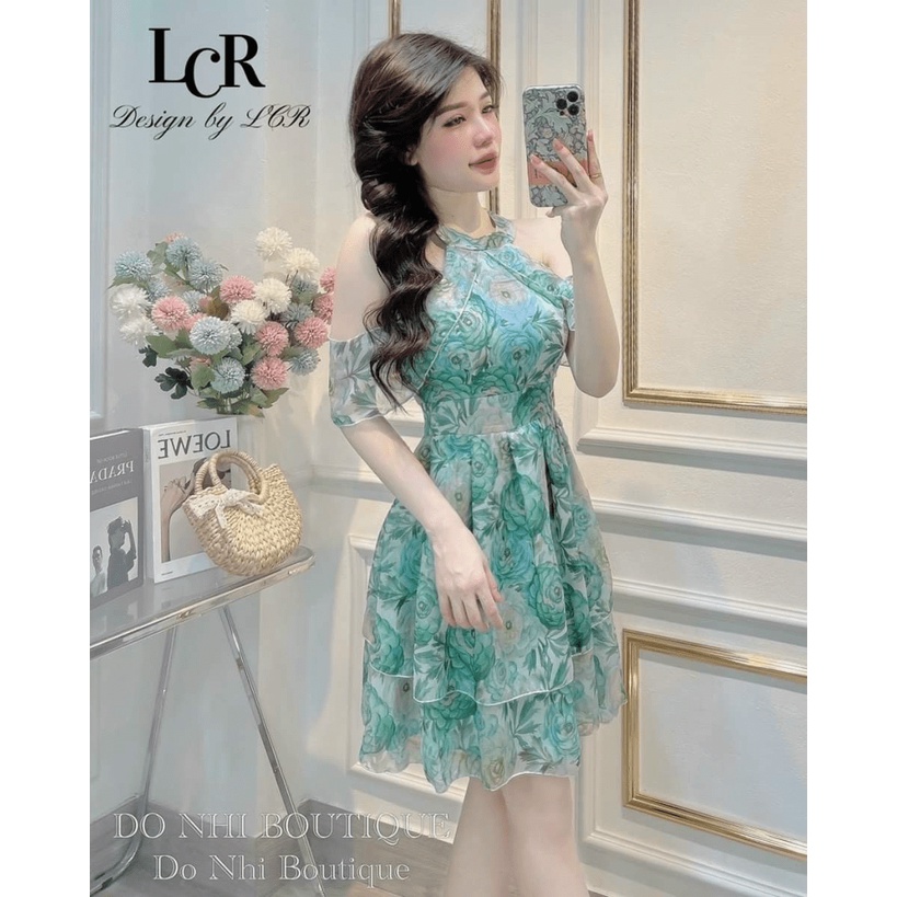 ĐẦM VOAN CỔ YẾM RỚT VAI KIỂU DÁNG SIÊU TÁO BẠO UP thoi trang shop valentina