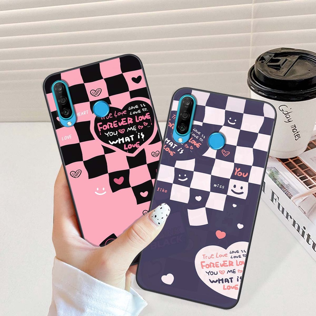 Ốp Huawei Nova 4e / P30 Lite in hình trái tim, caro kẹo ngọt đầy cá tính siêu đẹp siêu chất