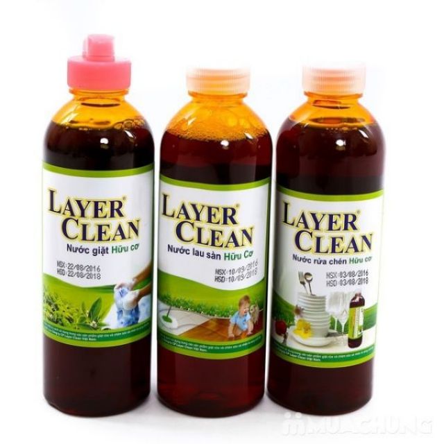  Nước rửa bát hữu cơ Layerclean chai 300ml