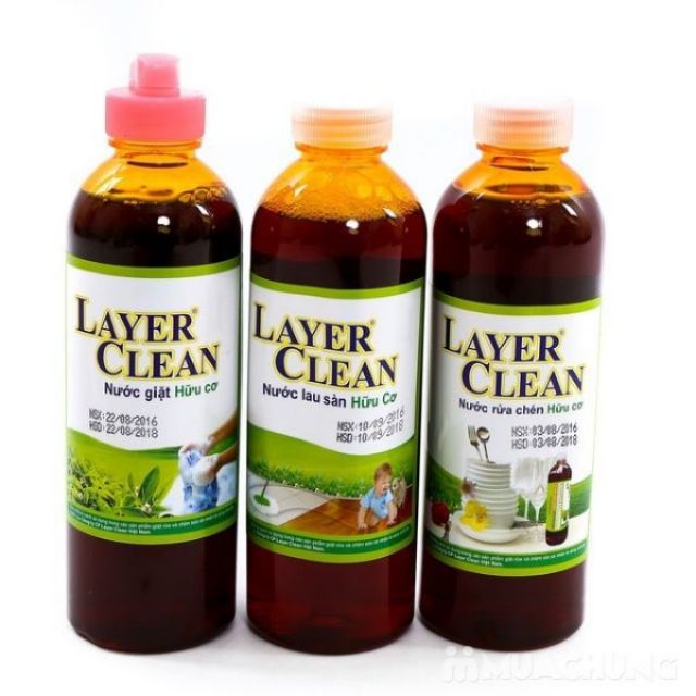 Nước rửa bát hữu cơ Layerclean chai 300ml