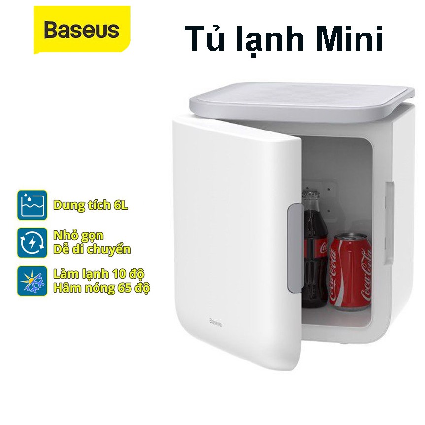 Tủ lạnh mini Baseus 6 Lít Công suất 45W 2 Chiều Nóng Lạnh Igloo Mini Fridge for Students