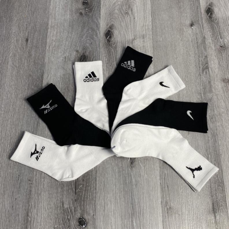 COMBO 5 ĐÔI TẶNG 1 ĐÔI Tất/vớ dệt kim,thể thao,bóng đá,bóng chuyền,tennis,nam nữ,Nike,Adidas,Puma,Mizuno,Jordan,Drew.