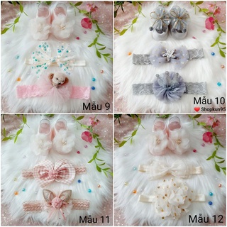 Set tất hài và băng đô cho bé