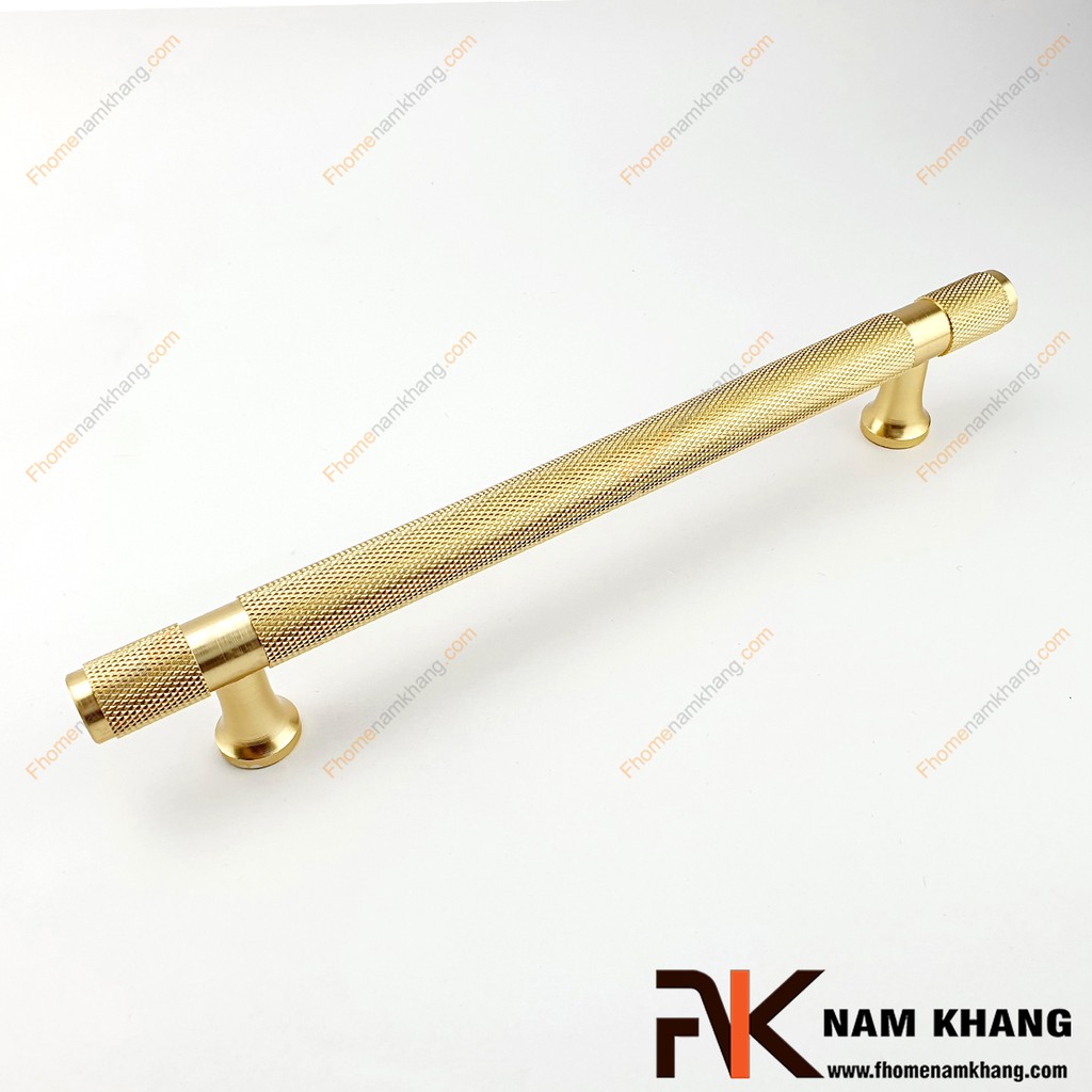 Tay nắm tủ thanh tròn màu vàng NK207S-V