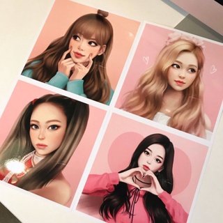 Combo 4 tấm ảnh 6x8 ban nhạc nữ blackpink