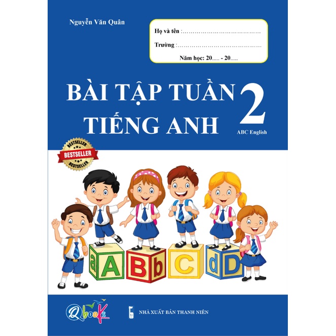 Sách - Bài Tập Tuần Tiếng Anh dành cho học sinh lớp 2 cả năm (1 cuốn)