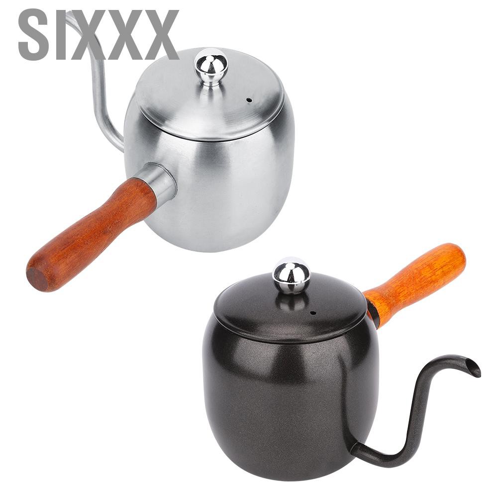 Sixxx Household Stainless Steel Coffee Pot Drip Kettle Teapot Long Spout 500ml