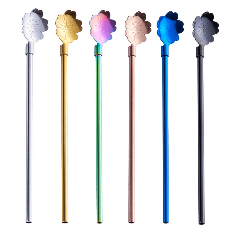Ống hút đa năng kiêm thìa inox cao cấp an toàn tiện lợi