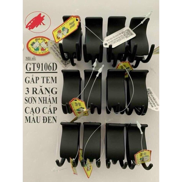 lẻ 1 cây kẹp đen nhám 3 răng tốt