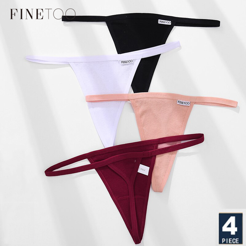 Set 4 Quần Lót Cotton Lưng Thấp Gợi Cảm Cho Nữ