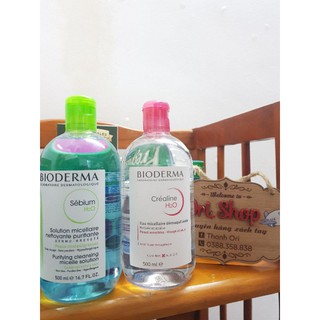 Nước tẩy trang Bioderma 500ml xanh hồng