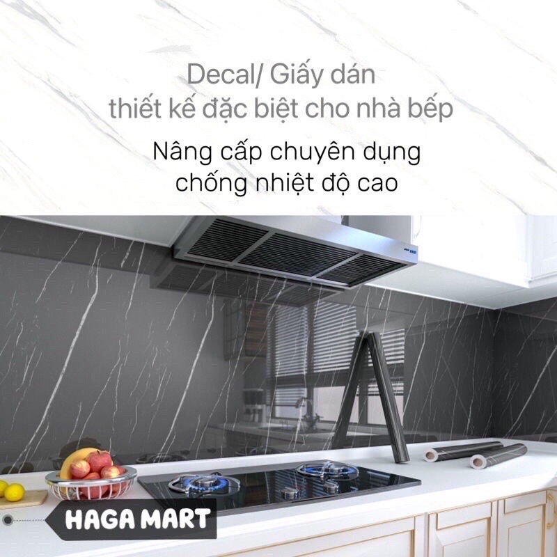[HagaMart] 1m Decal vân đá dán bếp, giấy dán bếp cách nhiệt chống thấm tốt, dễ lau chùi | BigBuy360 - bigbuy360.vn