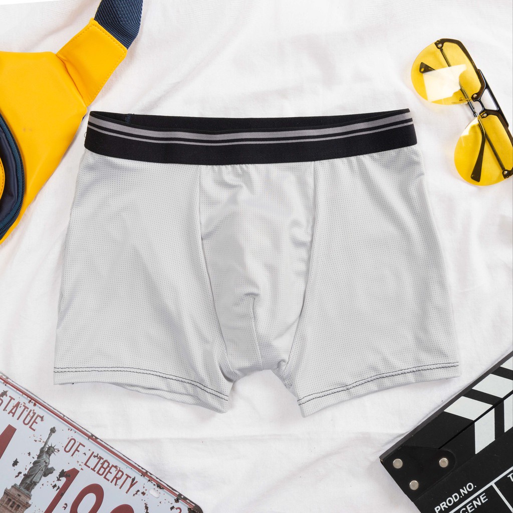 Quần lót nam boxer, sịp đùi nam cotton co giãn, thông thoáng, hút mồ hôi