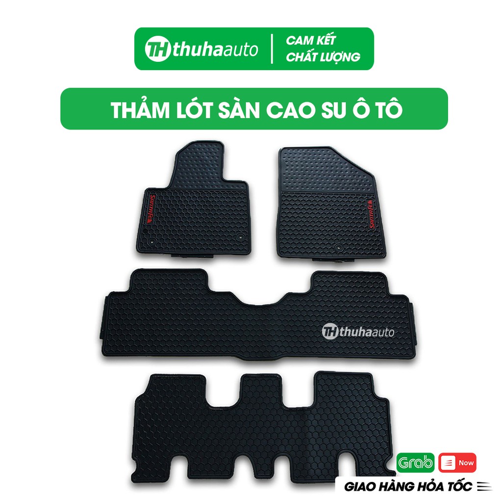 Thảm lót sàn cao su đúc nguyên khối theo xe ô tô 7 chỗ SANTAFE 2011-2020