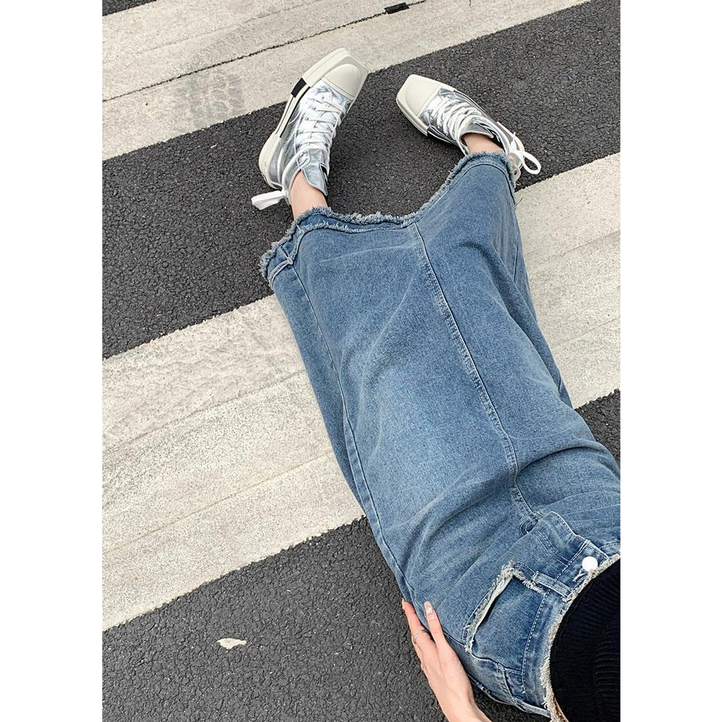 Chân váy jean Dài Dáng Chữ A Lưng Cao Phong Cách Cổ Điển Thời Trang Cho Nữ