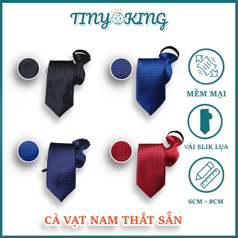 caravat nam thắt sẵn đơn giản lịch lãm sang trọng bản nhỏ 6cm ( C018 )