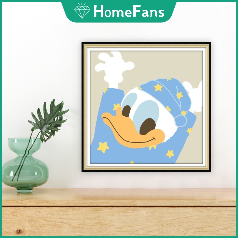 Bộ Tranh Đính Đá 5D Tự Làm 30x30cm / 40x40cm / 50x50cm Hình Disney Đáng Yêu Trang Trí Nhà Cửa