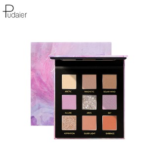Bảng phấn mắt Pudaier nhung lì ánh nhũ bền màu với 9 màu sắc 123g