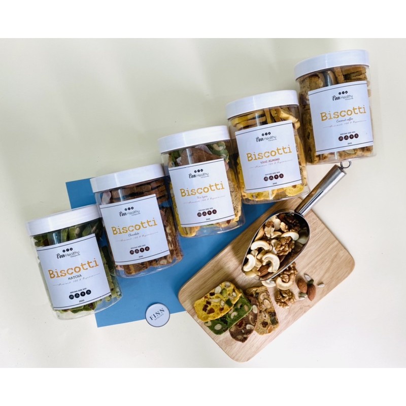 Bánh BISCOTTI Nguyên Cám 100% vị MATCHA - Bánh Ngũ Cốc Nướng Ăn Kiêng Không Đường by Finn Healthy | BigBuy360 - bigbuy360.vn