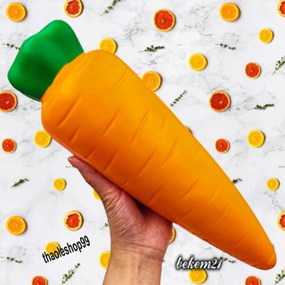 [40CM-CỦ CÀ RỐT] Squishy hình CỦ CÀ RỐT MÀU CAM khổng lồ cực đại chính hãng đáng yêu