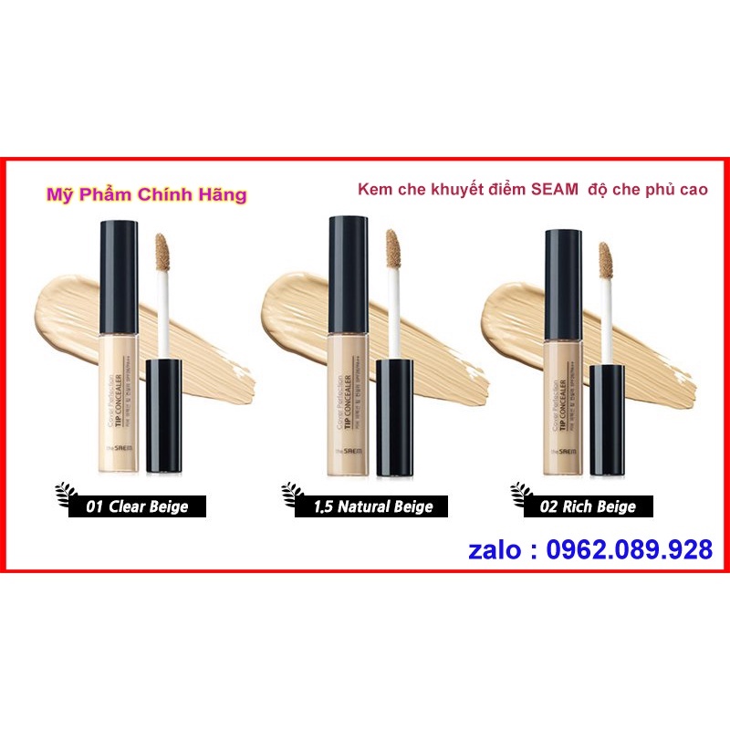 Kem Che Khuyết Điểm The Saem Cover Perfection Tip Concealer (6.5g)