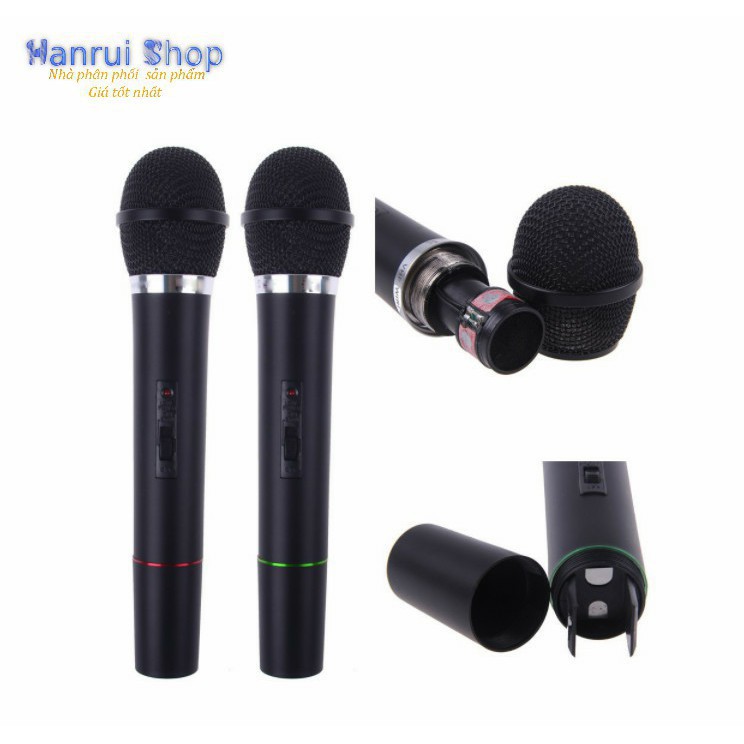 Micro Không Dây Karaoke chuyên nghiệp bộ 2 Mic - HanruiOffical