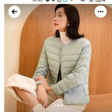 (UNIQLO Nhật chính hãng)- NỮ - Áo khoác phao lông vũ siêu nhẹ bỏ túi dài tay bấm cúc Ultra Light Down Compact