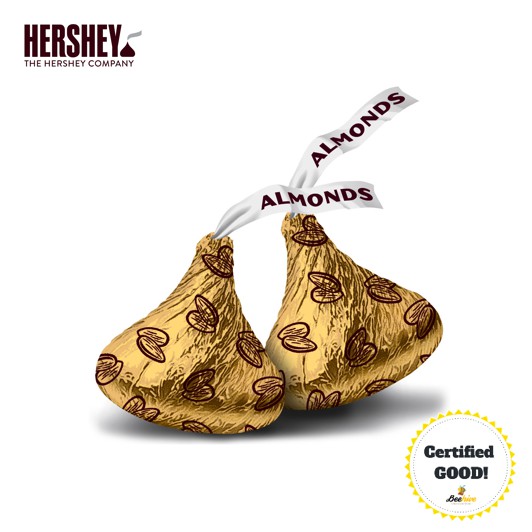 HERSHEY’S KISSES MILK CHOCOLATE WITH ALMONDS - USA ( SOCOLA SỮA HẠNH NHÂN) - 283G