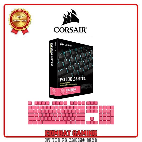 Bộ nút thay thế Corsair Keycap PBT Double-Shot PRO (Origin Red/Origin Pink)