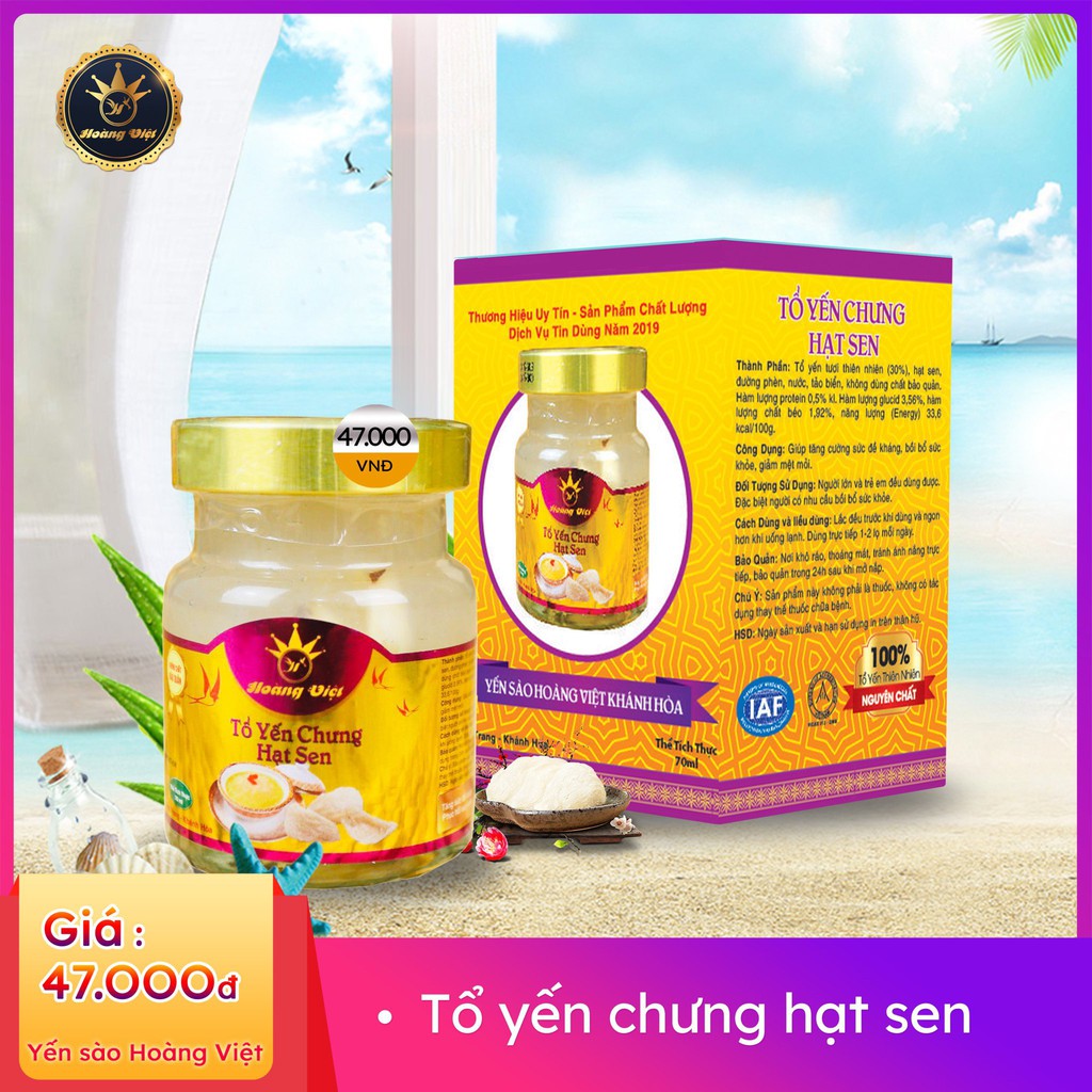 [6gr yến tươi] YẾN SÀO HOÀNG VIỆT CHƯNG HẠT CHIA-  mua 10 tặng thêm 1