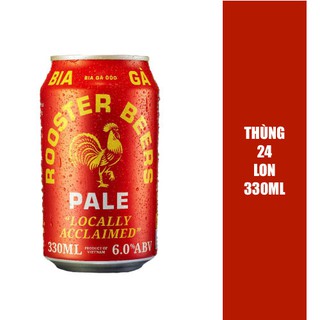 Thùng 24 lon bia Rooster Pale (Bia gà đỏ) 6% (330mlx24)