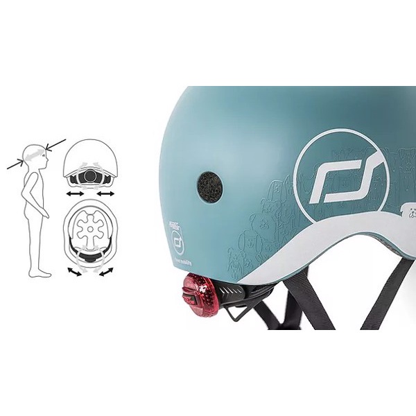 Scoot and Ride cho bé MŨ BẢO HIỂM phản quang siêu nhẹ - Siêu xe Scooter And Ride