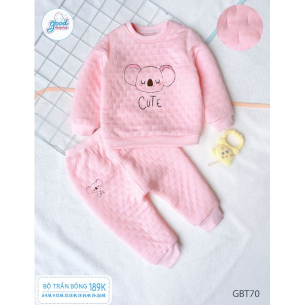 Goodmama - Bộ trần bông, chần bông dày ấm áp cho bé 6-16kg