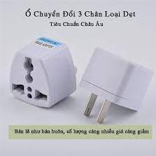 Ổ chuyển đổi phích cắm từ 3 chân sang 2 chân tròn - Phích cắm chuyển 3 chấu sang 2 chấu nguồn 220V