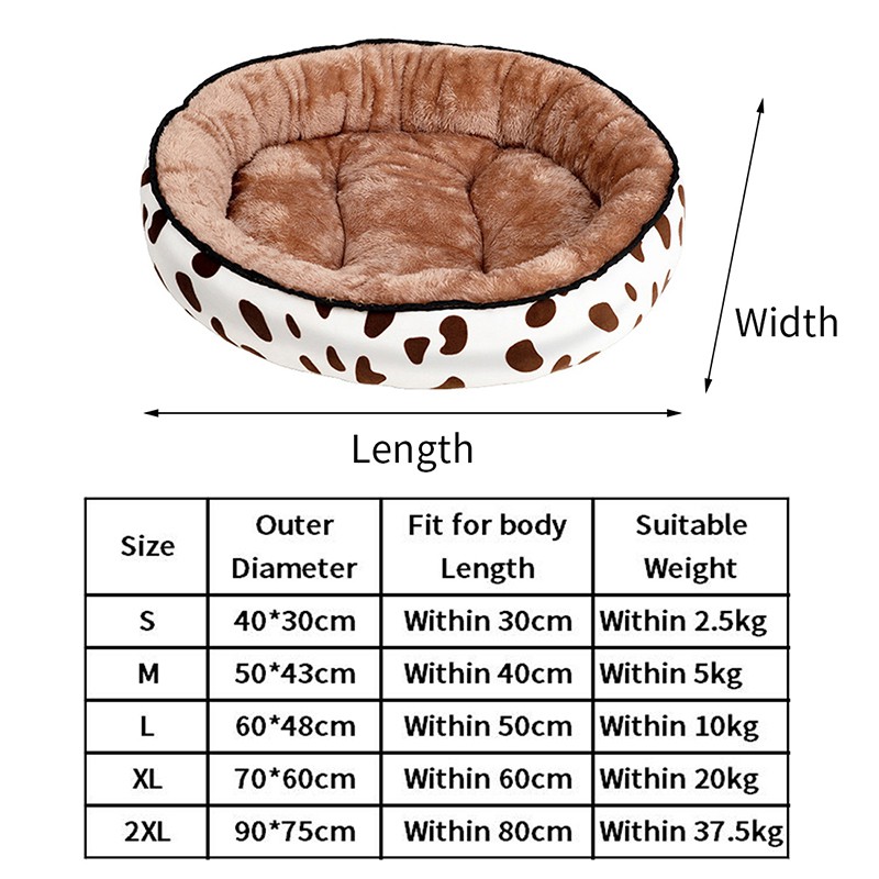 Nệm Ngủ Vải Bông Hình Tròn Thoáng Khí Nhiều Họa Tiết Tùy Chọn Cho Thú Cưng S