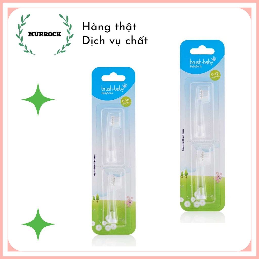 Đầu thay thế bàn chải điện Babysonic, vỉ 2 cái UK Anh Quốc
