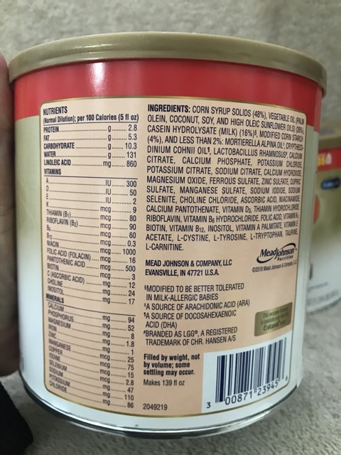 [SALE] Sữa Enfamil Nutramigen Mỹ cho trẻ dị ứng đạm sữa bò 561gram.