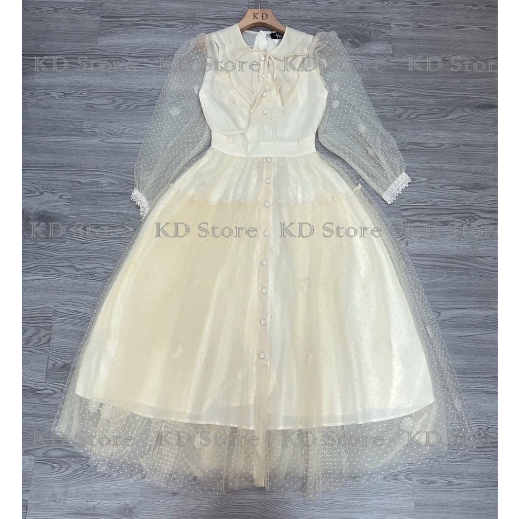 Váy ren thêu hoa đính nổi siêu xinh