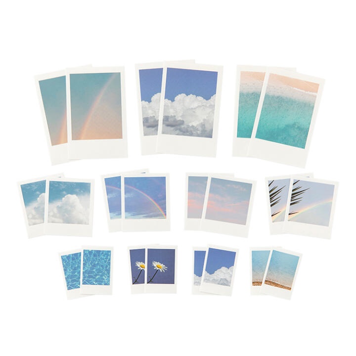 Set Sticker Nhãn Dán ARTBOX Hàn Quốc Kiểu Ảnh Polaroid Tông Màu Xanh Pastel