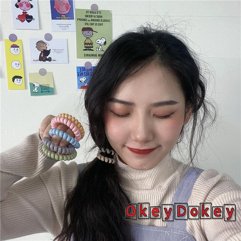 Dây Buộc Tóc Co Giãn Không Để Lại Dấu Vết Màu Trơn Cho Nữ