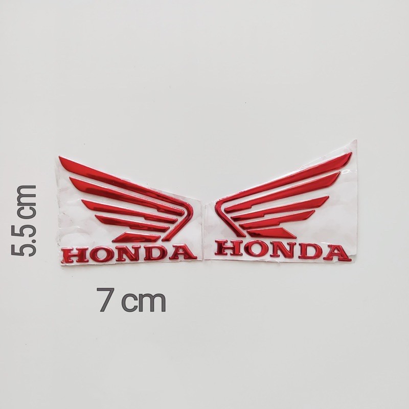 Tem decal hình cánh chim Honda dẻo dán trang trí xe máy, có 6 màu lựa chọn