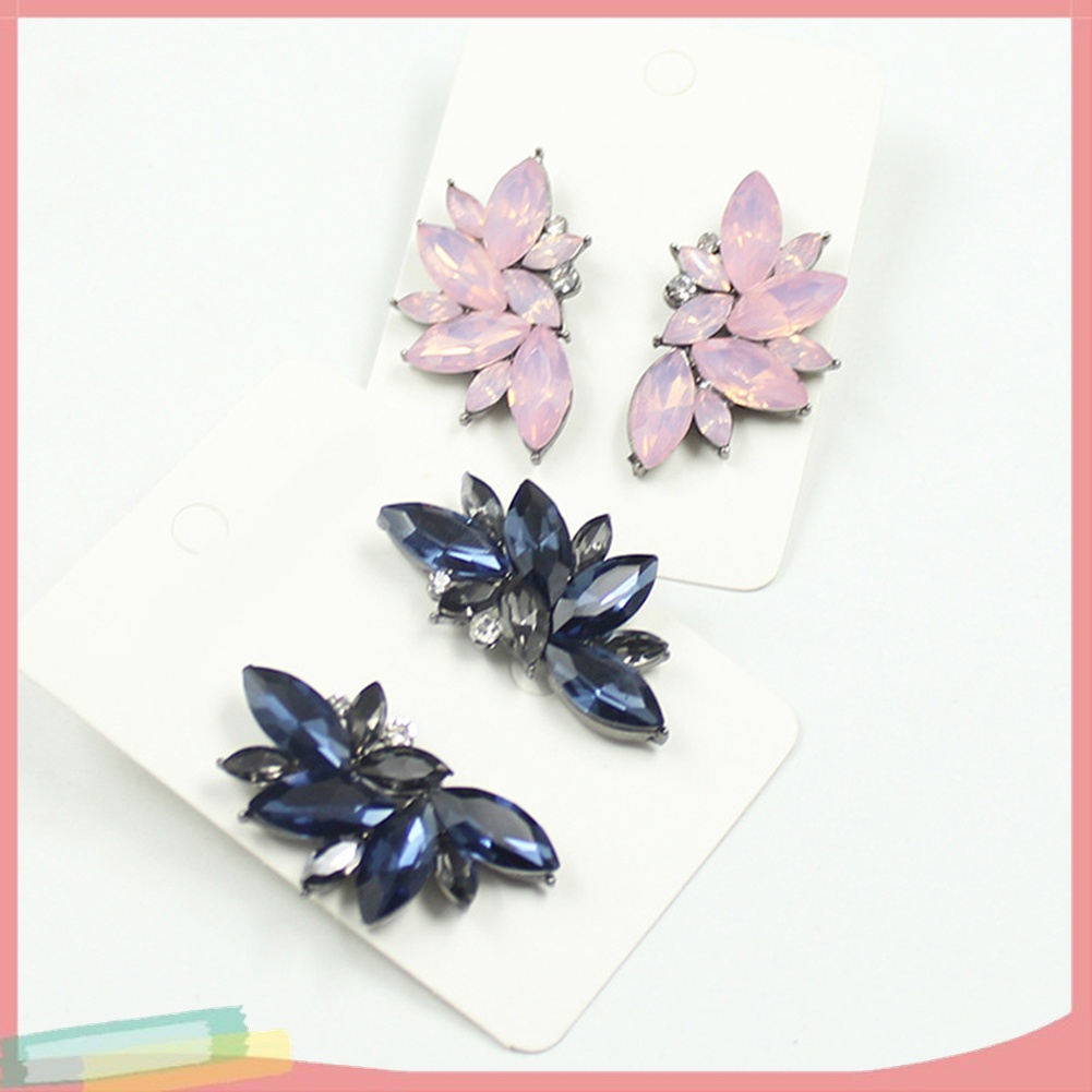 1 Đôi Khuyên Tai Đính Đá Thời Trang Dành Cho Nữ