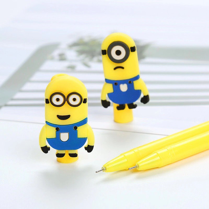 Bút mực nước Minion viết mực đen - Bút hoạt hình dễ thương Duashop