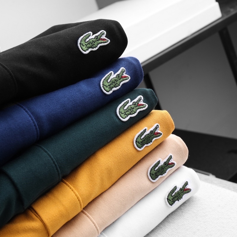 Áo Thun Polo Nam Hãng Cá Sấu Thiết Kế Bo Sọc Hoạ Tiết Gân Chìm Chất Liệu CVC Cá Sấu 4 chiều Không Nhăn,Xù,Bao Nhão