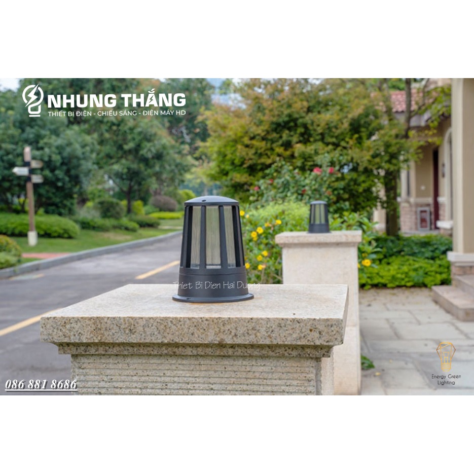 Đèn Sân Vườn Ngoài Trời LT-051 - Trụ Cổng Cột Đèn Hàng Rào Mái Hiên - Chống Nước Cao Cấp Decor Vintage - Kèm Bóng Led
